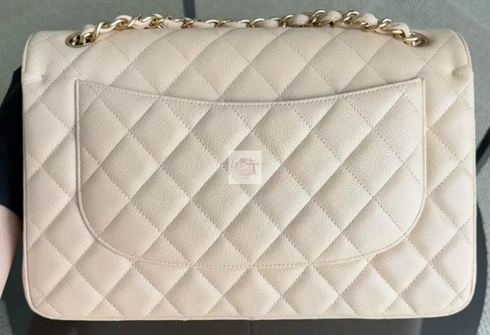 Torebka Chanel classic jumbo beige caviar/gold 2011r.