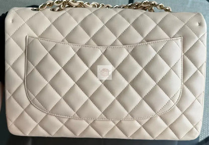 Torebka Chanel Classic Jumbo beige single flap