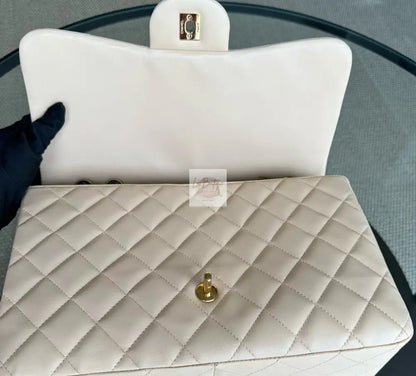 Torebka Chanel Classic Jumbo beige single flap