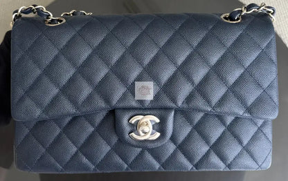 Torebka Chanel classic medium dark navy/gold NOWA komplet z butiku 2019r.