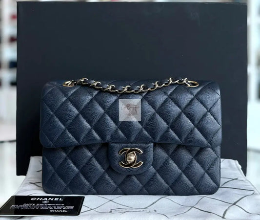 Torebka Chanel Classic Small dark midnight blue caviar NOWA