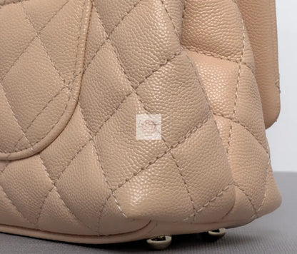 Torebka Chanel Coco Handle mini pink beige/gold hdw caviar
