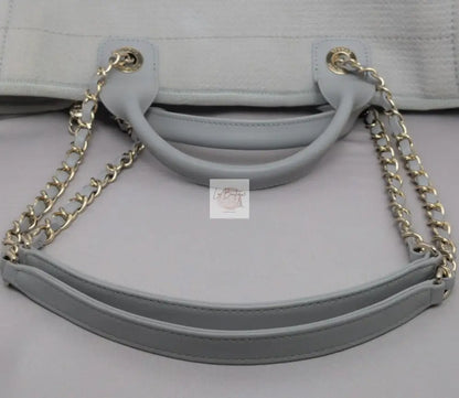 Torebka Chanel Deauville Shopping Tote 23B Grey Canvas/Light Gold