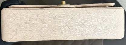 Torebka Chanel medium classic caviar beige/gold