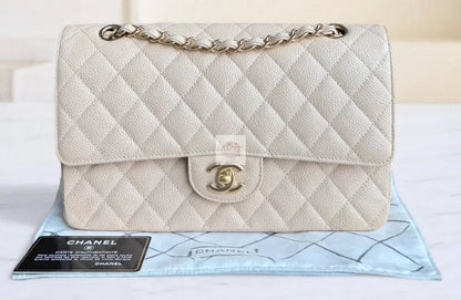 Torebka Chanel medium classic caviar beige/gold