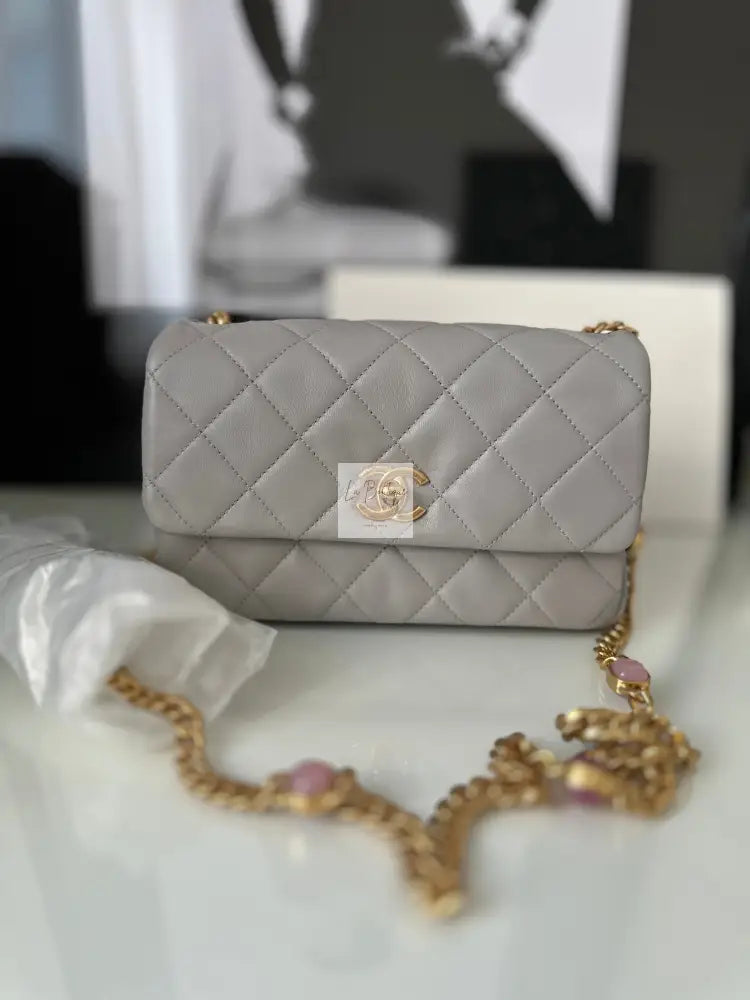 Torebka Chanel Mini Rectangular 22B Grey Lambskin Nowa