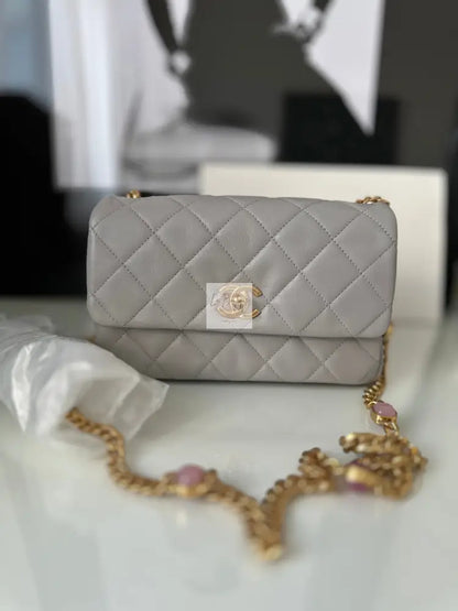 Torebka Chanel Mini Rectangular 22B Grey Lambskin Nowa