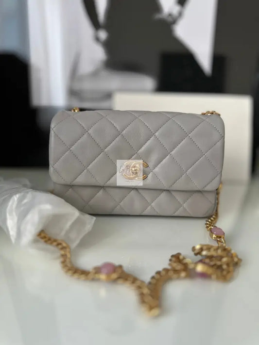 Torebka Chanel Mini Rectangular 22B Grey Lambskin Nowa