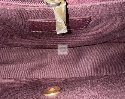 Torebka Chanel Surpique CC Herringbone Medallion Flap medium czarna/gold hdw