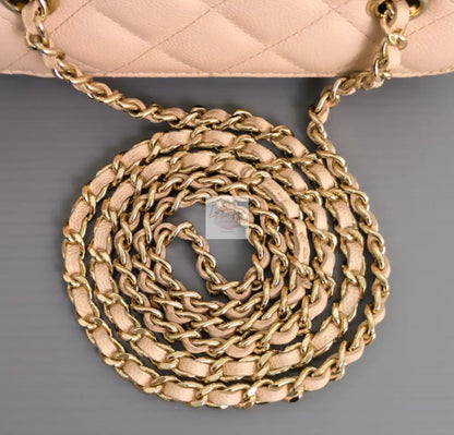 Torebka Chanel Vanity Bag with Chain Beige Caviar Light Gold Hardware 2021