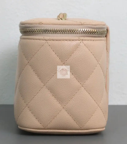 Torebka Chanel Vanity Bag with Chain Beige Caviar Light Gold Hardware 2021