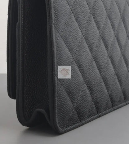 Torebka Chanel WOC With Top Handle | 22S Black Caviar Brushed Gold Hardware 2022