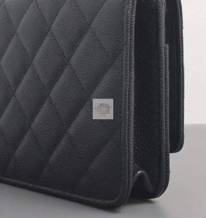 Torebka Chanel WOC With Top Handle | 22S Black Caviar Brushed Gold Hardware 2022