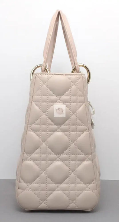 Torebka Dior Lady medium pudrowy róż jasno złoty hdw NOWA
