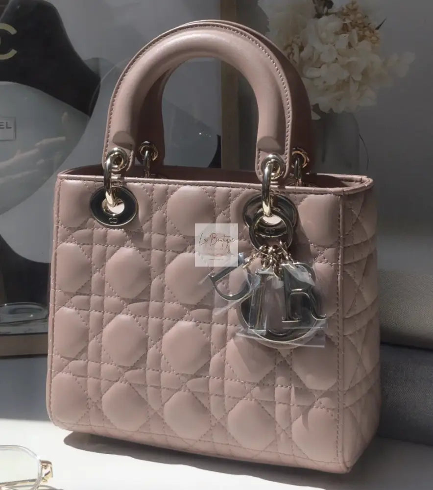 Torebka Dior Lady small pudrowy róż (blush pink) NOWA
