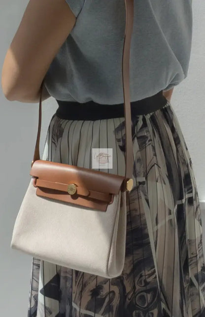 Torebka Hermes Her Bag 20 Ecru Beige/Fauve Gold Hardware nowa