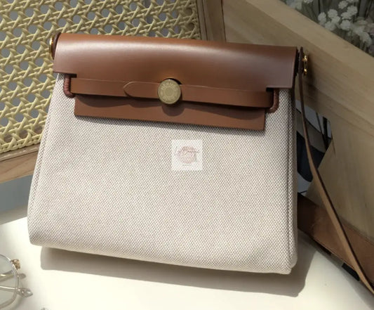 Torebka Hermes Her Bag 20 Ecru Beige/Fauve Gold Hardware nowa