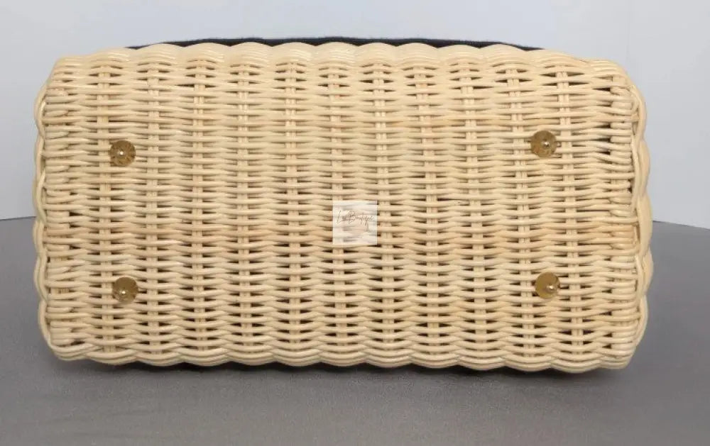 Torebka koszyk Lady Dior medium Blue Oblique Jacquard Natural Wicker/brushed gold