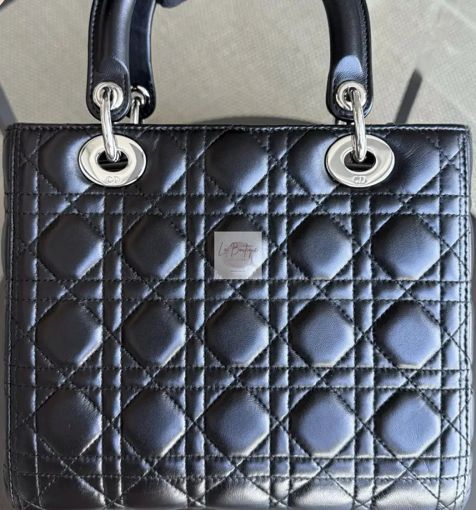 Torebka Lady Dior medium black/silver